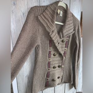 BKE button up sweater size M